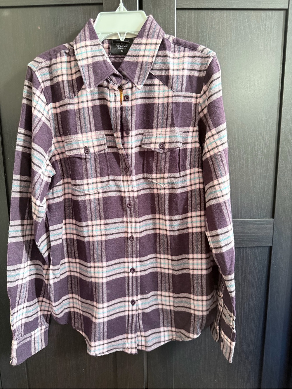 Purple Plaid Button-Down Shirt
